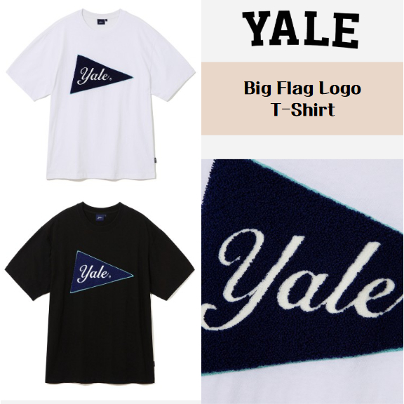 [Yale] Yale Big Flag Applique Logo T-Shirt เสื้อยืด Unisex