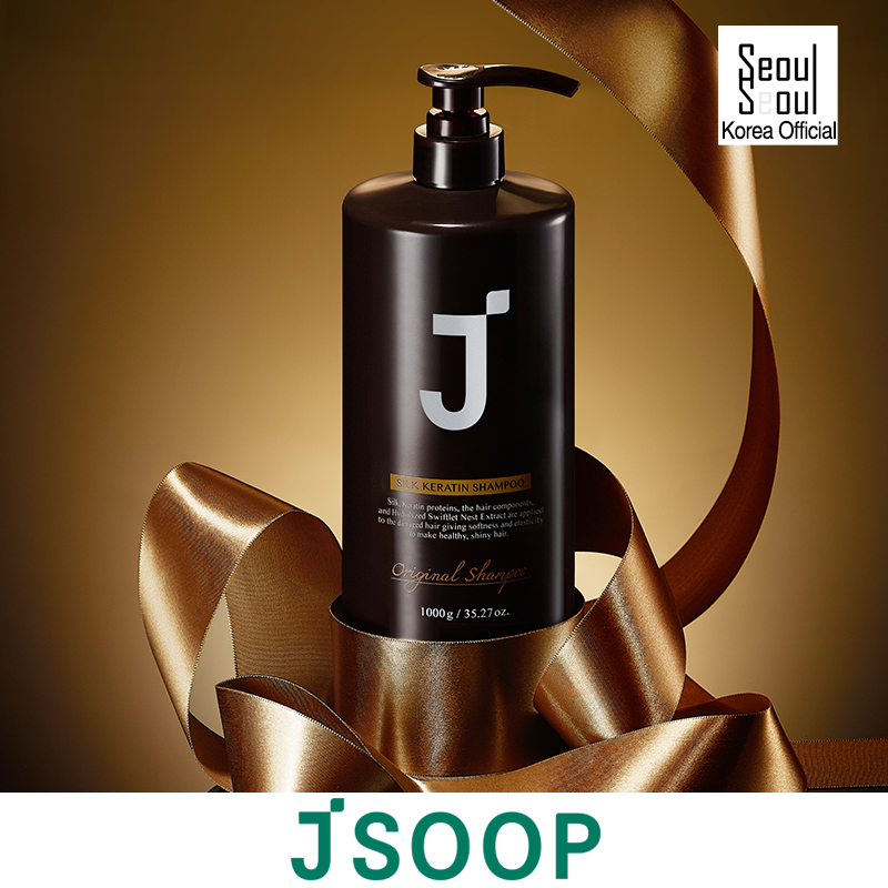 [J Soop] แชมพูเคราติน ผ้าไหม ของแท้ | ผมเสีย | 1 กก. (1000 ก.) | 500 กรัม | คอลลาเจนและสารสกัดจากโพล