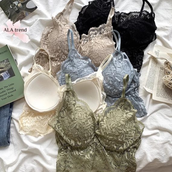 Lace Cushion Top Bralette/Lace Bra Top/Wireless bra/Lace tube top/Sleeping bra B95