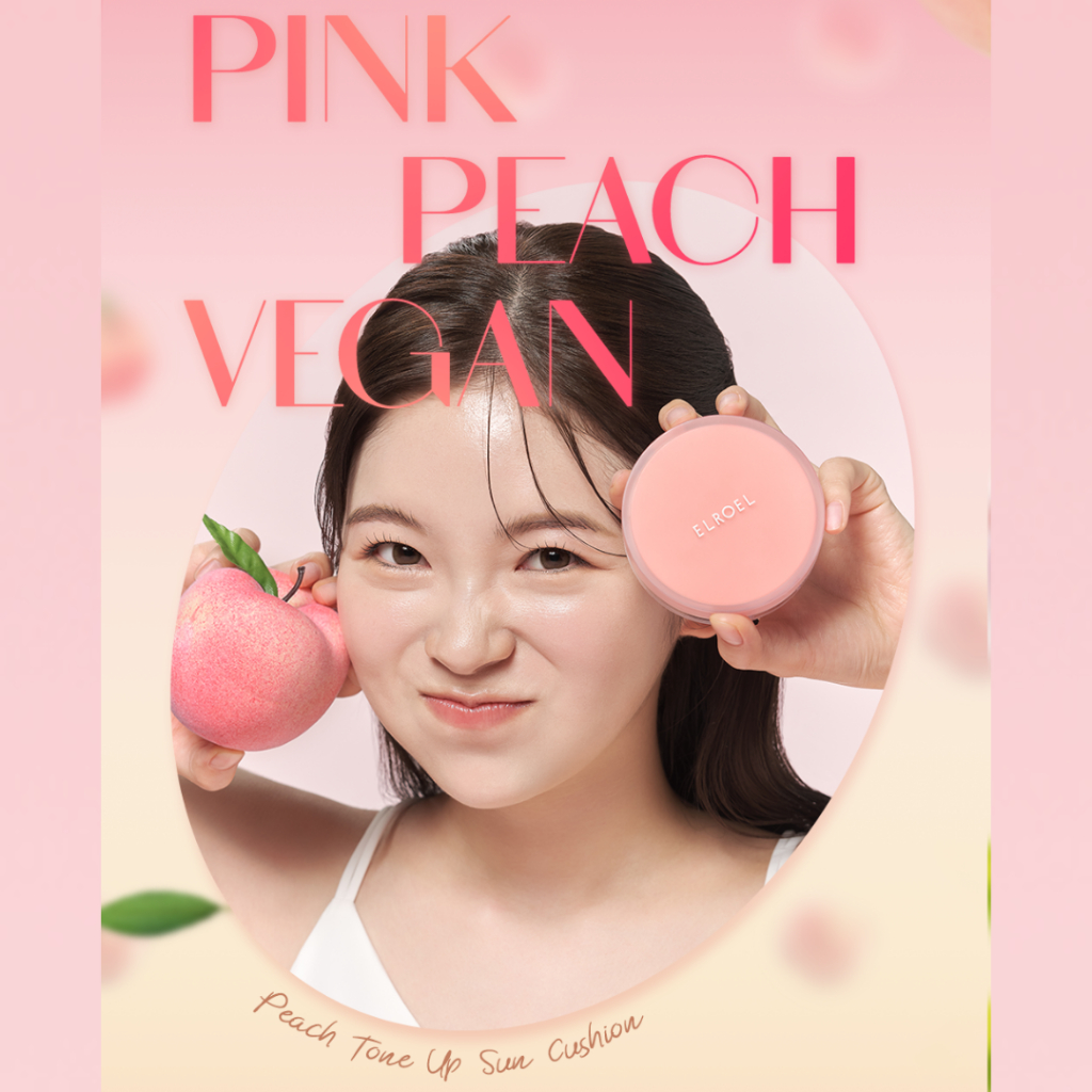 คุชชั่น ELROEL พีช โทนอัพ ซัน คุชชั่น - Peach Tone Up Sun Cushion SPF 50+ PA ++++