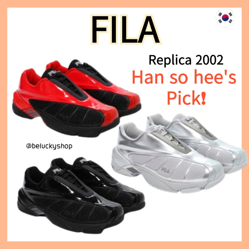 ❤️รองเท้าผ้าใบ Han Sohee's pick FILA Replica 2002 สําหรับผู้ชาย และผู้หญิง
