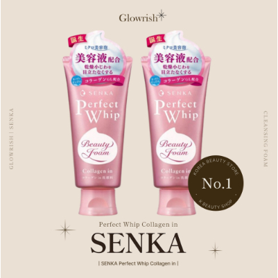 Senka Perfect Whip Collagen โฟมล้างหน้า 120 กรัม 2 แพ็ค