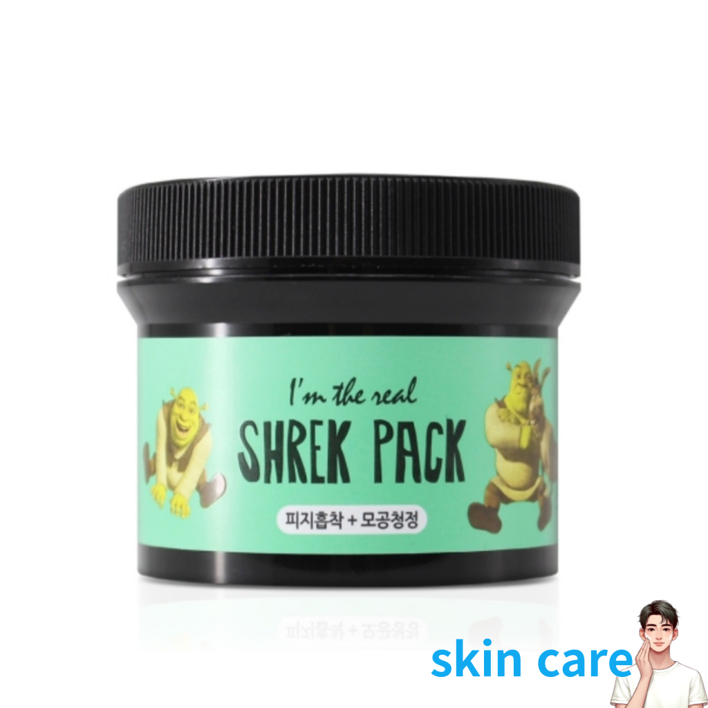 [ Dreamworks ] I 'm The Real Shrek Clay Mask Pack 110g ( ขัดผิว , การควบคุม Sebum , การล ้ างรูขุมขน