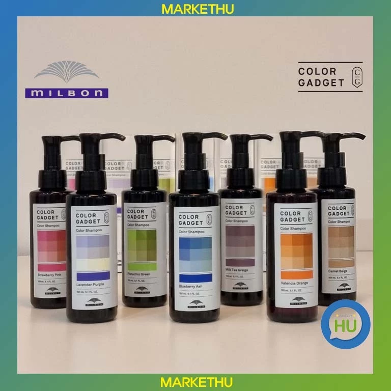 [MILBON] Color Gadget Hair Shampoo 7 Types 150ml สีม่วงลาเวนเดอร์, ชานม Greige, Camel Beige, Blueberry Ash, สีเขียวพิสตาชิโอ, สตรอเบอร์รี่สีชมพู, ส้มวาเลนเซีย