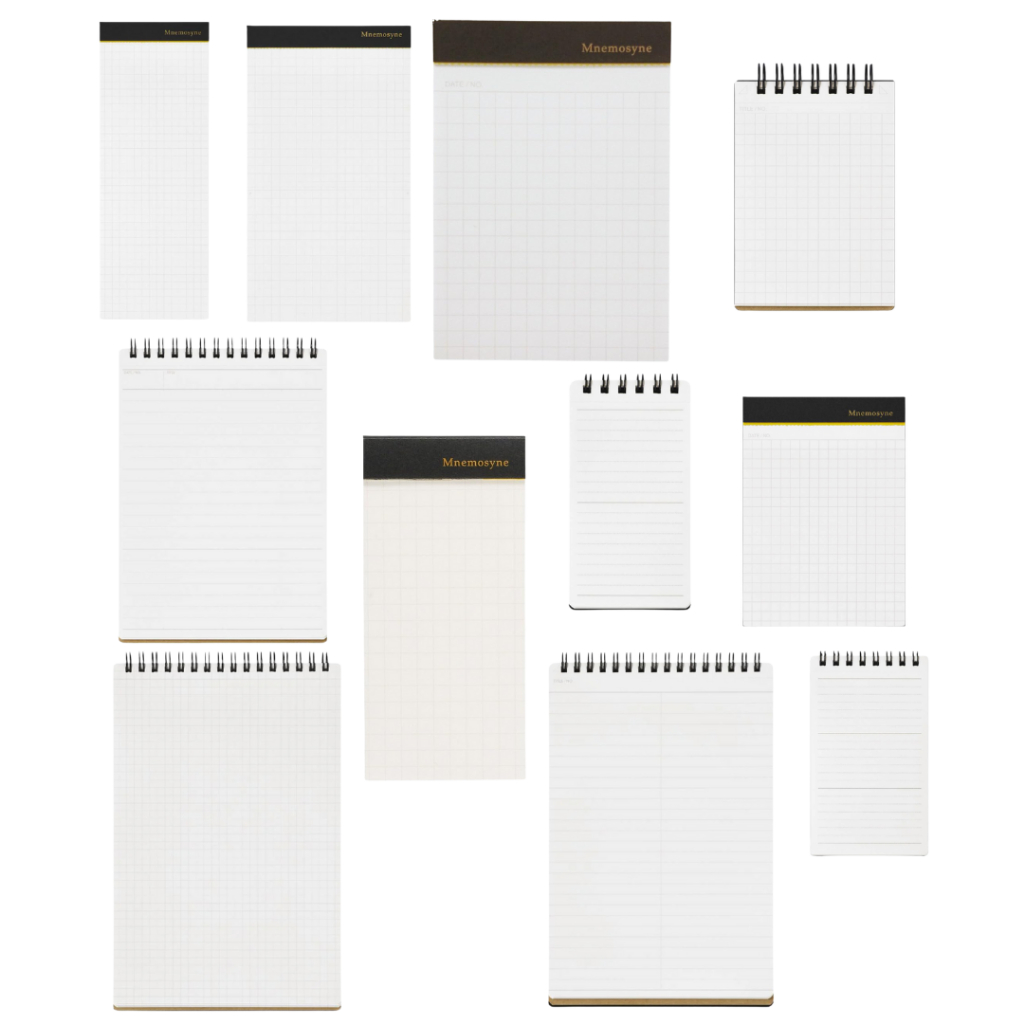 Maruman Mnemosyne Memo Pad - Graph, Ruled, & Graph (สีดํา)