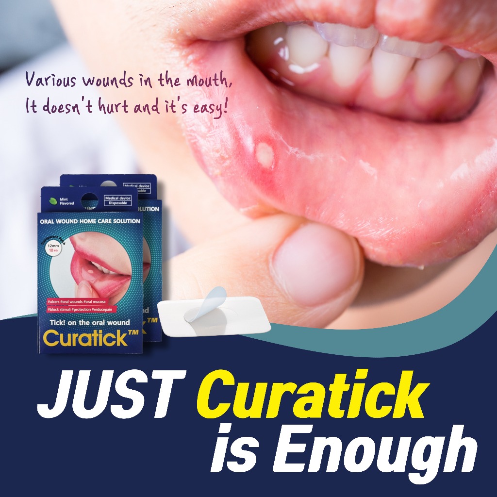 CURATICK - Ulcer Patch and Oral Wound Home Care Solution