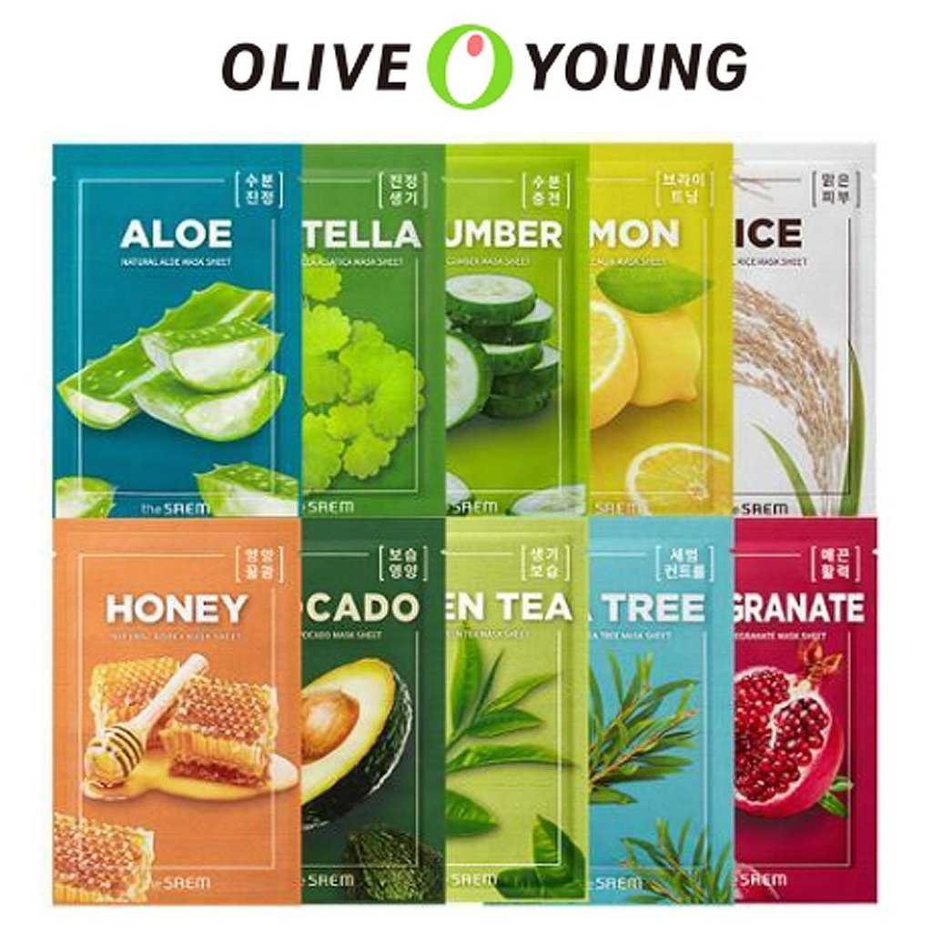 [the SAEM] NATURAL Mask Pack 14 แบบ (3p, 5p, 10p) / Olive Young Best Selling / จากเกาหลี