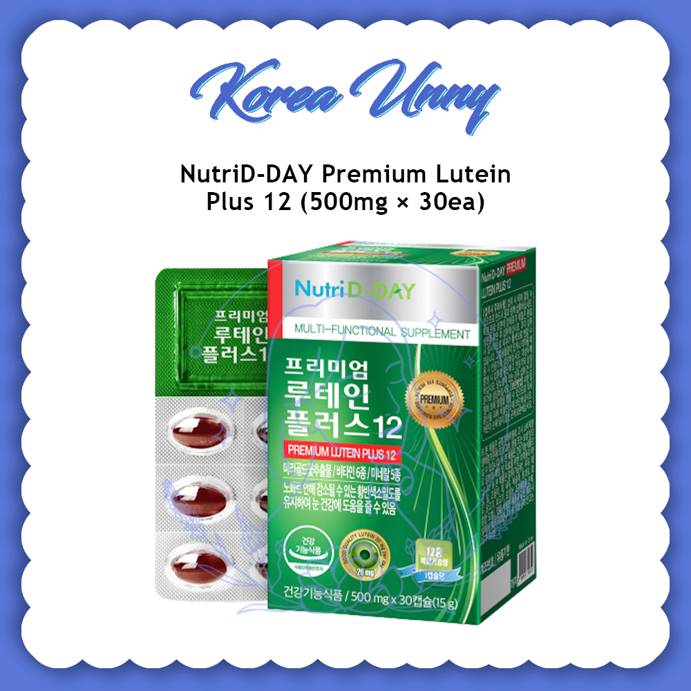 Nutri 🌹 D-Day Premium Lutein Plus 12 ( 30 แคปซูล