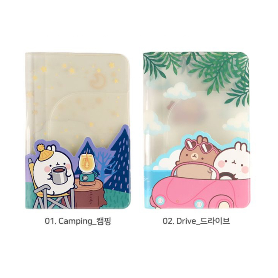 [Molang ] การออกแบบสุ ่ ม 1 น ่ ารักหนังสือเดินทางกระเป ๋ าเดินทางผู ้ ถือกระเป ๋ าเดินทางผู ้ ถือหนังสือเดินทางปกกระเป ๋ าสตางค ์ เดินทาง