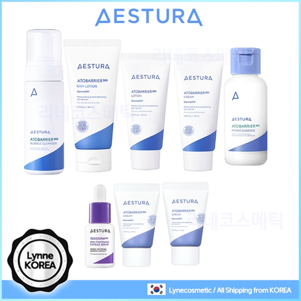 Aestura ATOBARRIER365 CREAM with Ceramide, Korean Skincare / Bubble Cleanser / Lotion / mini Size