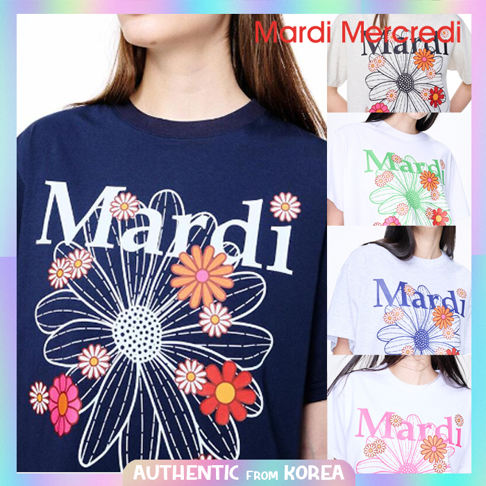 Mardi MERCREDI สําหรับเสื้อยืดผู้หญิง FLOWERMARDI BLOSSOM 5COLOR