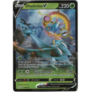 การ์ดเกมโปเกมอนภาษาอังกฤษ Dhelmise V - 009/072 - Ultra Shining Fates Singles