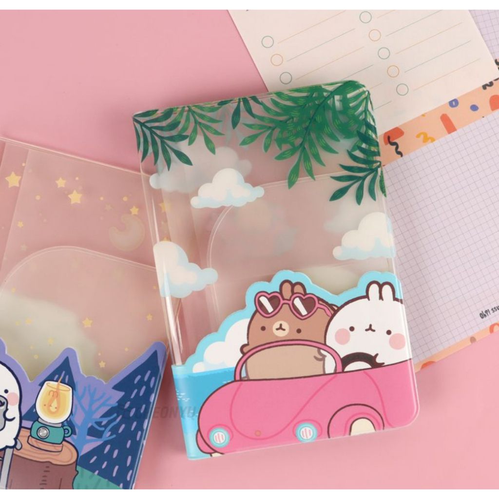 [Molang ] การออกแบบสุ ่ ม 1 น ่ ารักหนังสือเดินทางกระเป ๋ าเดินทางผู ้ ถือกระเป ๋ าเดินทางผู ้ ถือหนังสือเดินทางปกกระเป ๋ าสตางค ์ เดินทาง
