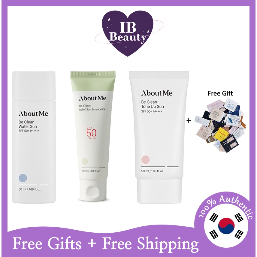 [ เกี ่ ยวกับฉัน ] Be Clean Sun SPF50 + PA + + + 50ml / 3 ตัวเลือก