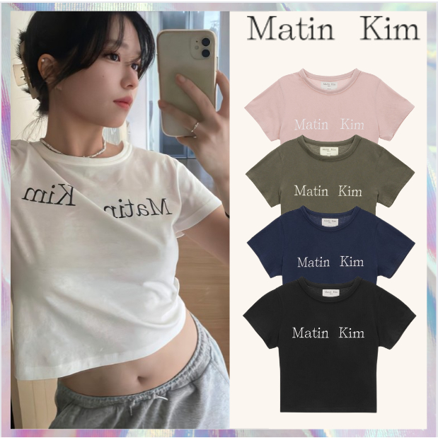 [MATIN Kim] LOGO CROP TOP 5 สี