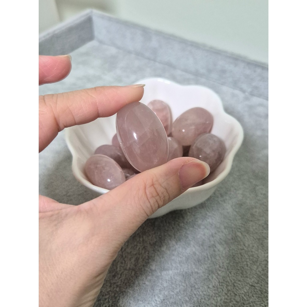 [Kyzen Living] แทมเบิลโรสควอตซ์สีม่วง / หินเจียร์