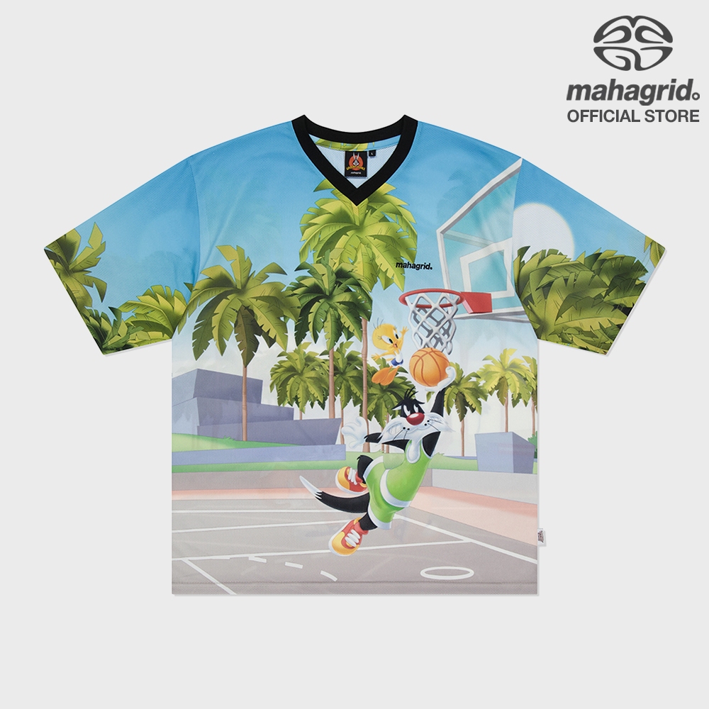 เสื้อยืด Mahagrid ตาข่าย สไตล์เกาหลี Unisex