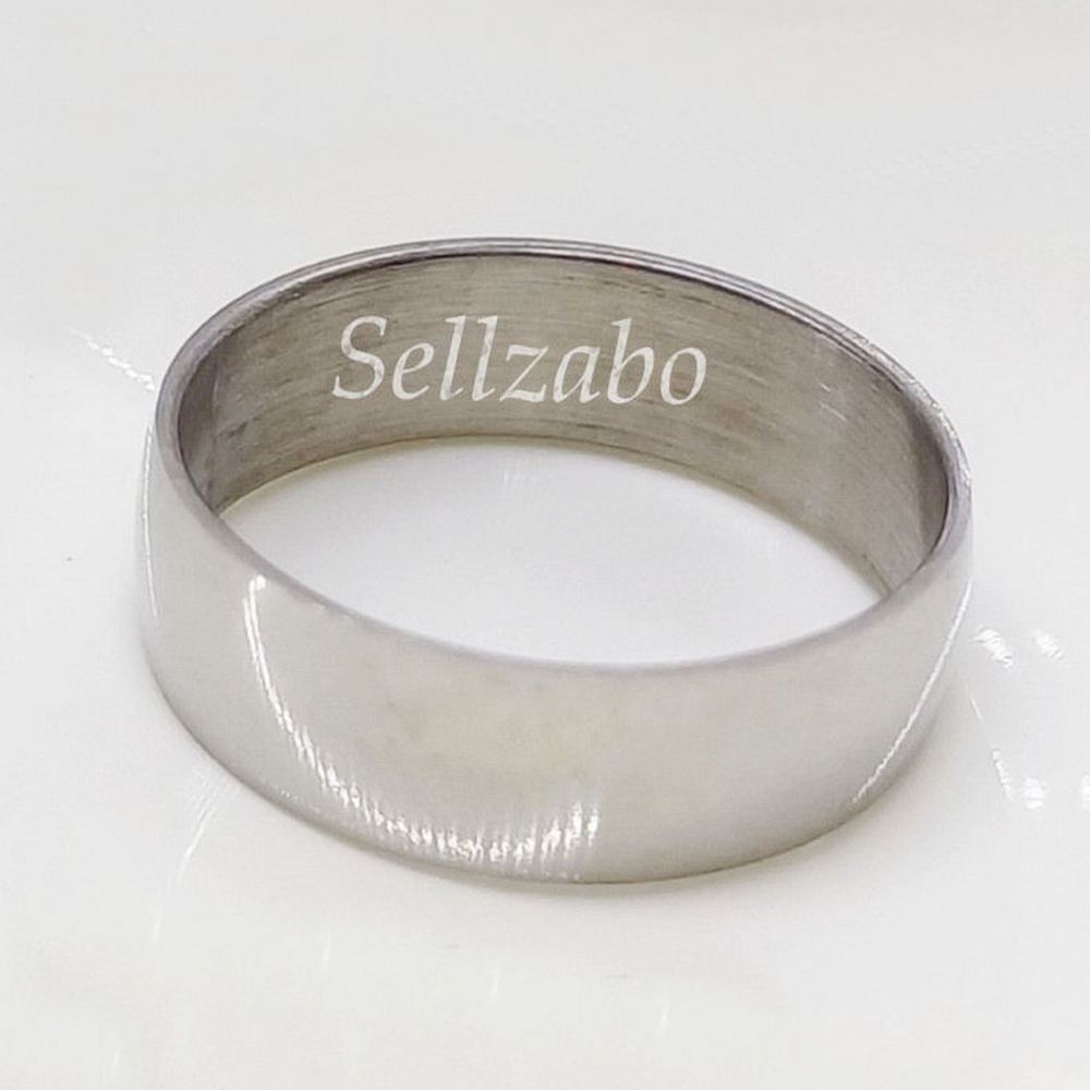 แหวนเหล็กไทเทเนียม US ขนาด 6.5/9/10 เงินธรรมดาอุปกรณ์เสริม Perak Cincin Guys บุรุษสุภาพสตรีผู้หญิงคู