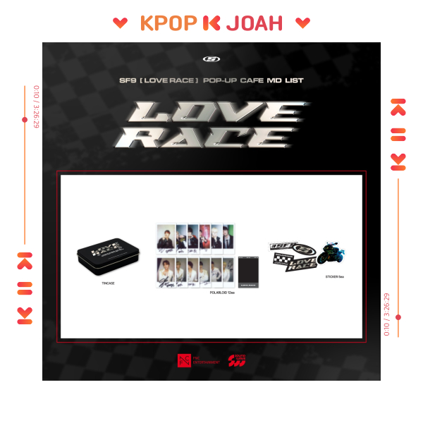 (TIN CASE PHOTO CARD SET) SF9 [LOVE RACE] POP-UP CAFE MD (14th Apr.2025)
