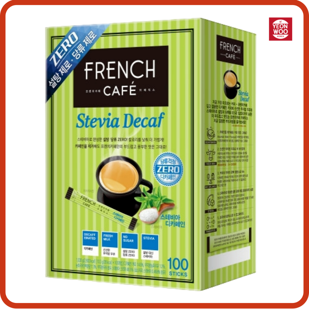 Namyang French Cafe Stevia Decaffein Coffee Mix 10T,20T,50T ไม ่ มีกล ่ องจากเกาหลี