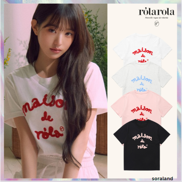 [ROLAROLA ] Maison DE ROLA เสื ้ อยืดปัก 4 สี
