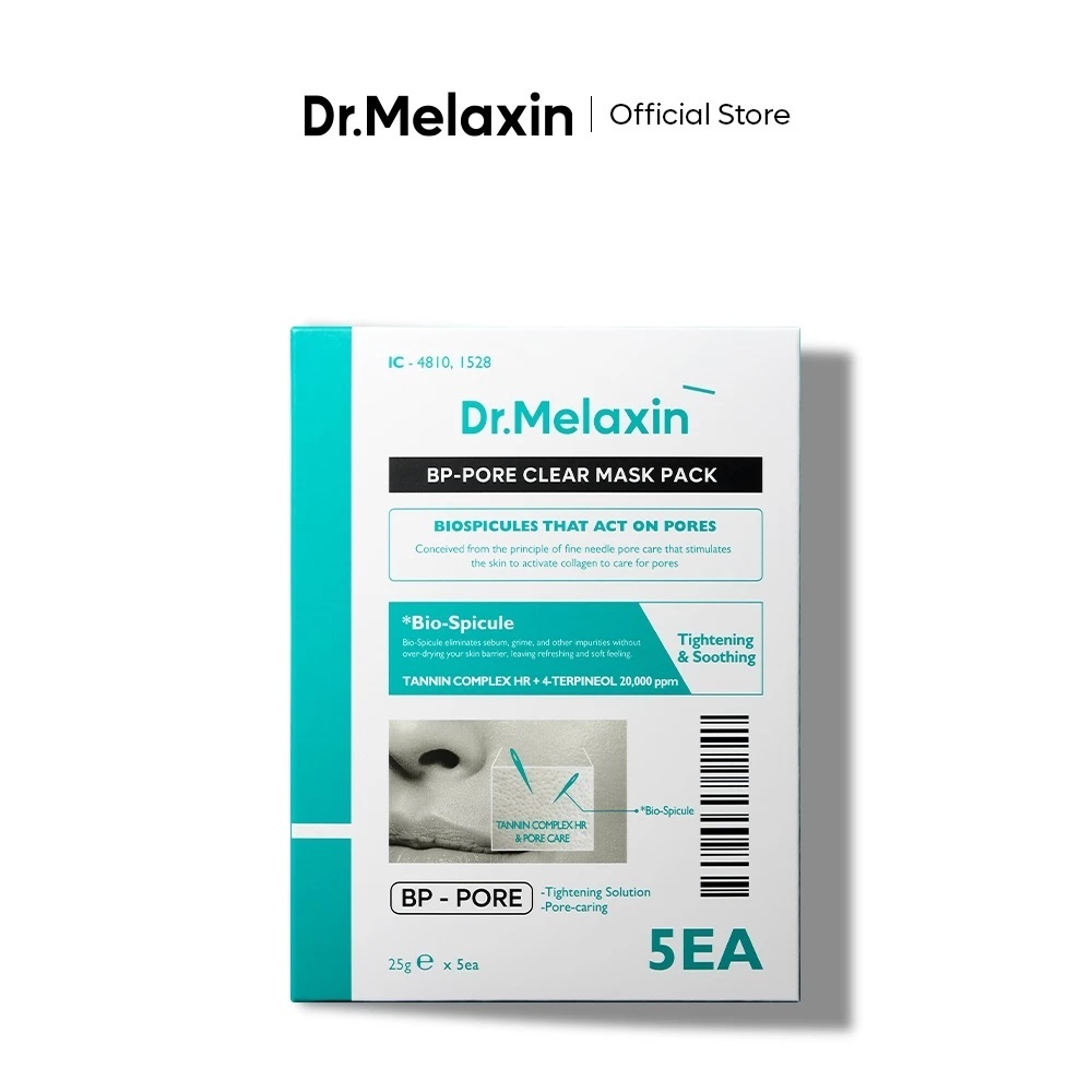[Dr.Melaxin Official] BP Pore Clear Facial Mask 5ea บีพี พอร์ เคลียร์ มาส์กหน้า