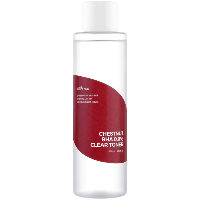 Isntree Chestnut BHA 0.9% Clear Toner 6.67 fl.oz / 200ml (วันหมดอายุ: 2029.02)- Tannin ประกอบด้วยเปลือกเกาลัดช่วยกระชับรูขุมขน ลดความมัน
