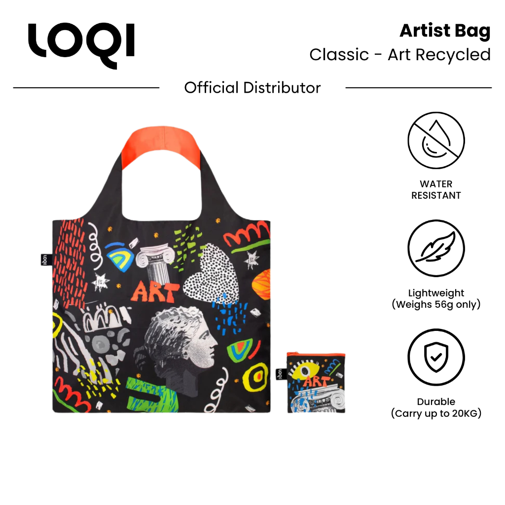 Loqi Artist Folding Bag - Classic - Art Recycled