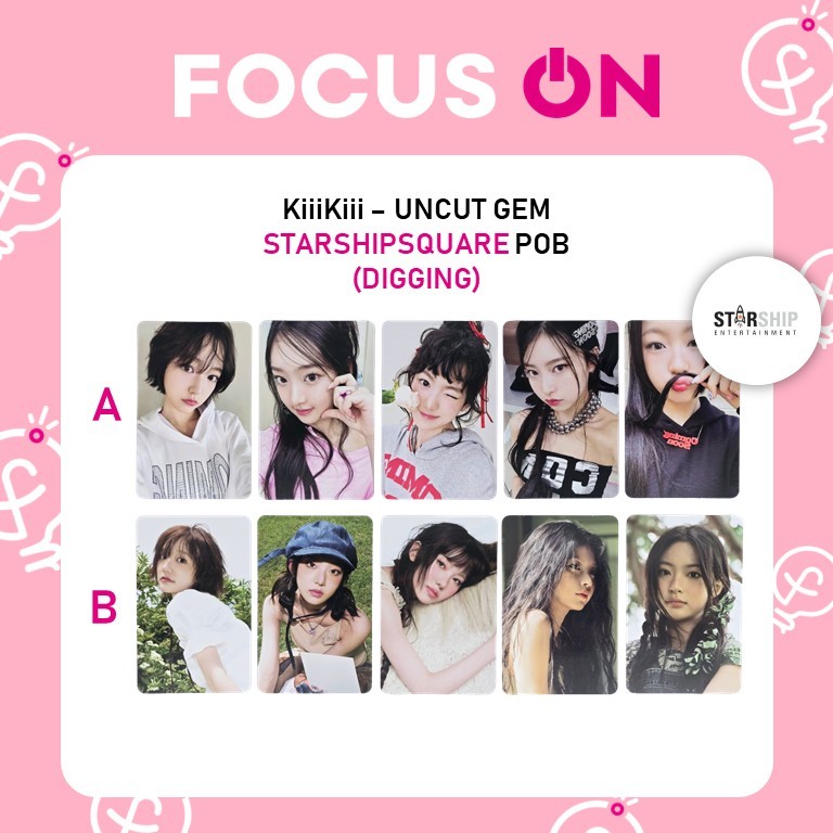 KiiiKiii POB STARSHIPSQUARE SSQ UNCUT GEM PHOTOCARD