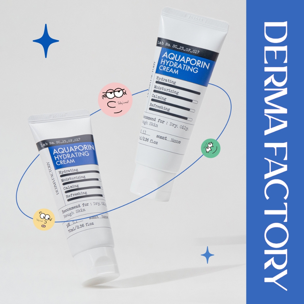 [Derma Factory] (1+1)Aquaporin Hydrating Cream 70ml | Oliveyoung มอยส์เจอร์ไรเซอร์ไกลเซอริล Glucoside squaane Low Molecular Hyaluronic Acid