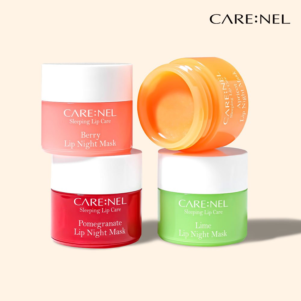 [K-Beauty] CARENEL Lip Sleeping Mask Set 5g x 3 ชิ้น (4 รสชาติ) | บาล์มขัดผิวให้ความชุ่มชื้น