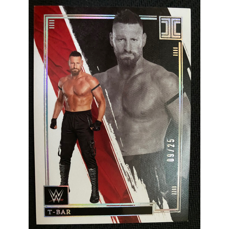 2022 Panini Wrestling Card WWE Impecable T-Bar 98 Holo Silver /25