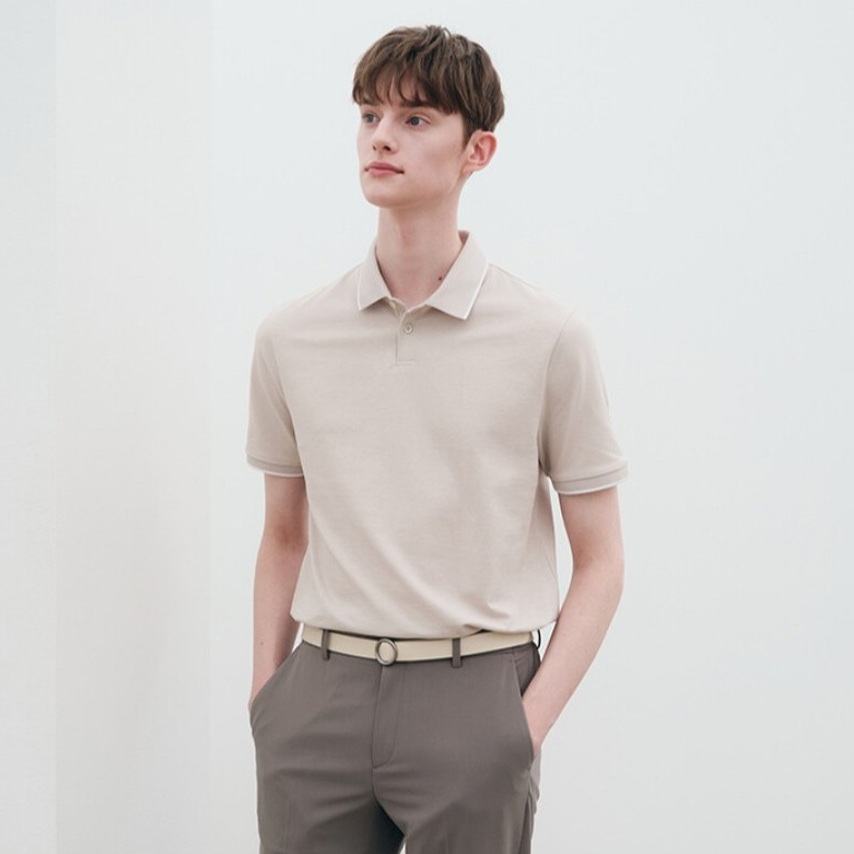 [MIND BRIDGE] Men COOL Polo T-Shirt, CELL3 Eco-Friendly Performance T-Shirt, เสื้อยืดโปโลผู้ชาย COOL