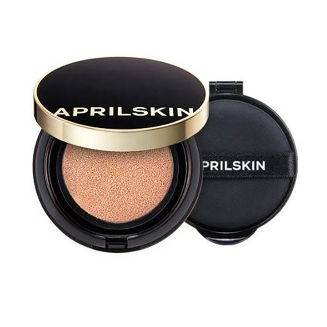 K-beauty Aprilskin Magic Snow Cushion ผลิตภัณฑ์หลักสีดํา + รีฟิล 15g(0.52oz)*2ea #22(พิ้งค์เบจ)