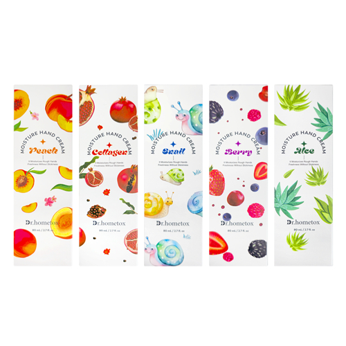 ดร. โฮมทอกซ์ มอยส์เจอร์ แฮนด์ ครีม | พีช | หอยทาก | ว่านหางจระเข้ | เบอร์รี่ | คอลลาเจน 80ml 2.7 fl 