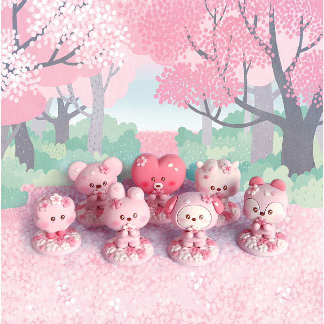 Bts BT21 อย่างเป็นทางการ CHERRY BLOSSOM รูปแท้