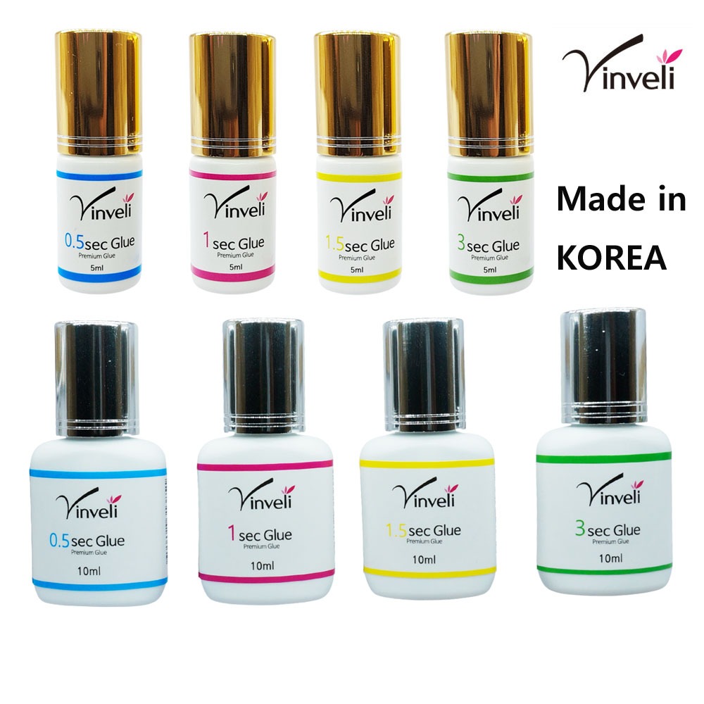 Vinveli KOREA กาวต ่ อขนตา 5ml,10ml,0.5sec, 1sec, 1.5sec, 3sec