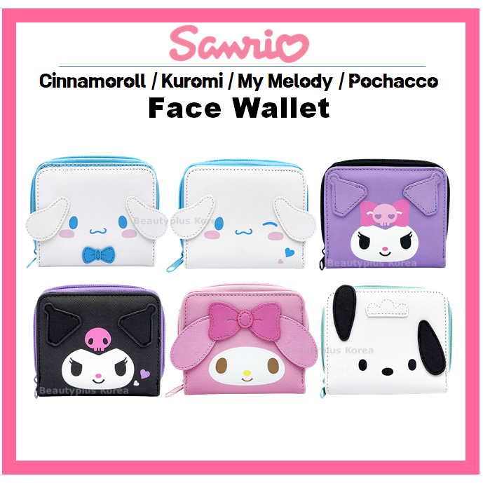[Sanrio] Cinnamoroll / Kuromi / My Melody / Pochacco Face Wallet