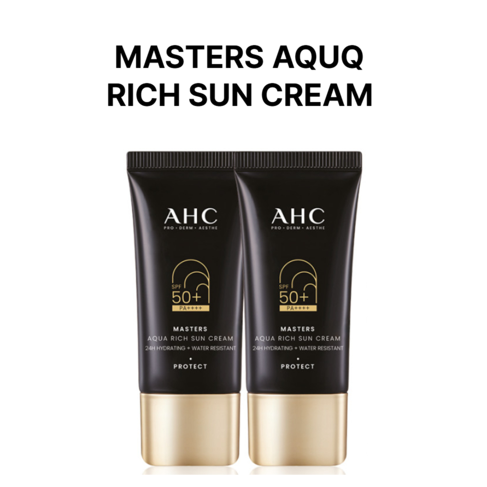 Ahc Masters Aqua Rich Sunscreen SPF50+ PA++++ 30ml *2