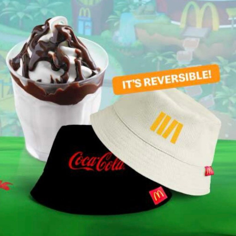 McDonalds Curry หรือ Smoky Nacho Cheese Sauce Bottle Coca Cola Fries สินค้าหมวกถังแบบพลิกกลับได้