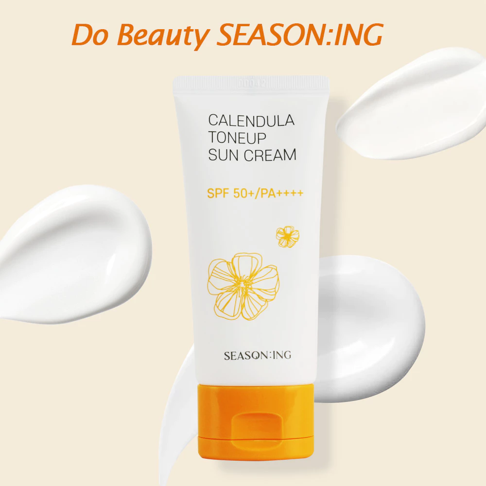 SEASON:ING Calendula Tone up Sun Cream SPF 50+ PA++++ 50g x 2 thumbnail 4