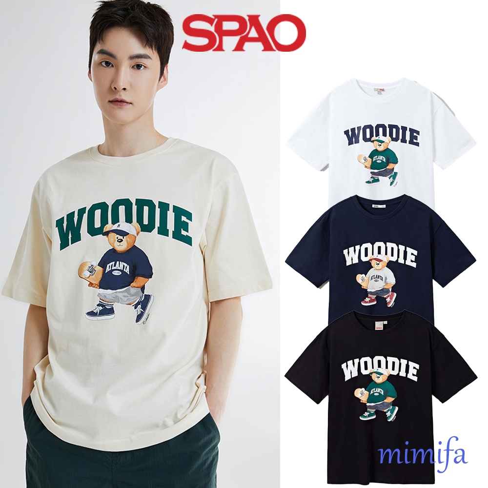 เสื้อยืดแขนสั้น พิมพ์ลายกราฟฟิค SPAO