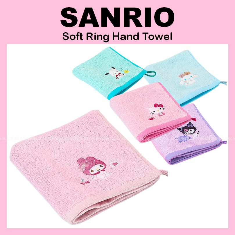 [SANRIO] ผ้าเช็ดมือ Soft Ring (มายเมโลดี้ / คุโรมิ / คิตตี้ / โปชาโค / ซินนามอนโรล)