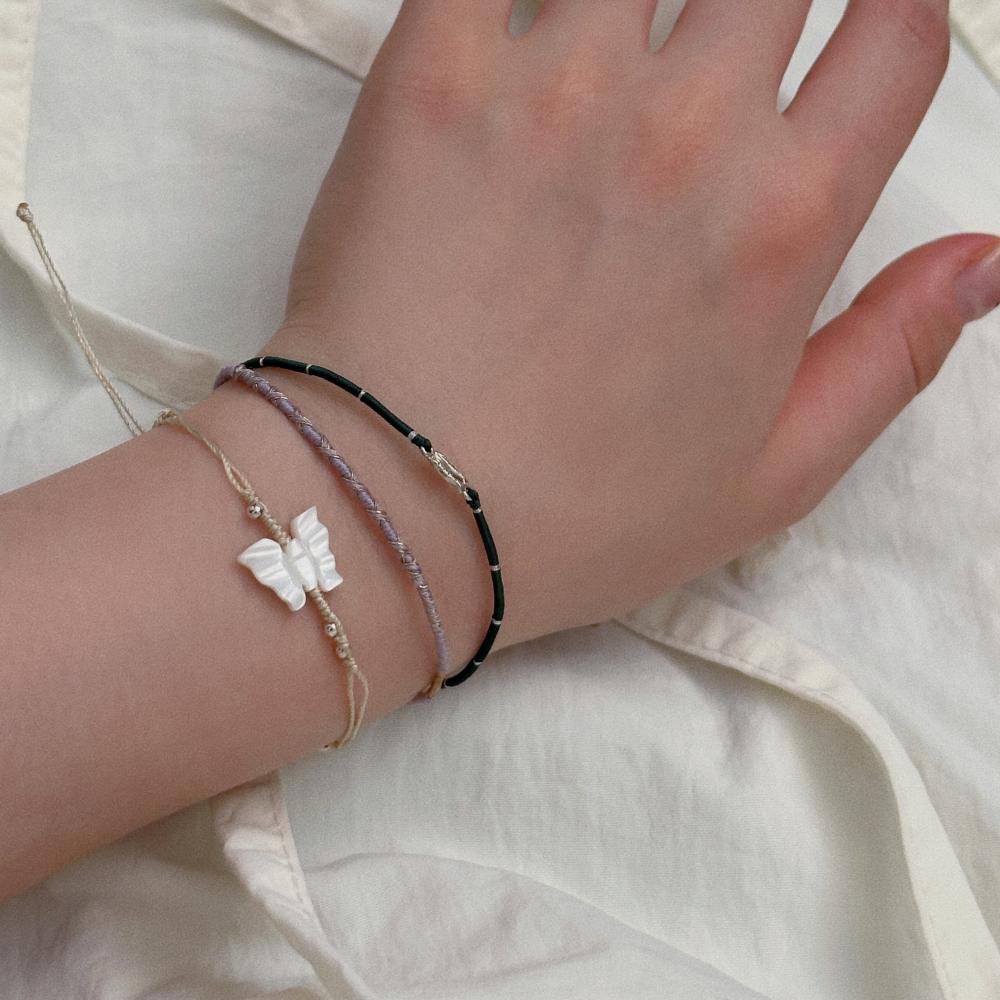 [CCNMADE] สร้อยข้อมือ แฮนด์เมด ด้ายอวยพรคู่ / มังกรเงิน (6 สี) - รูปที่ 4