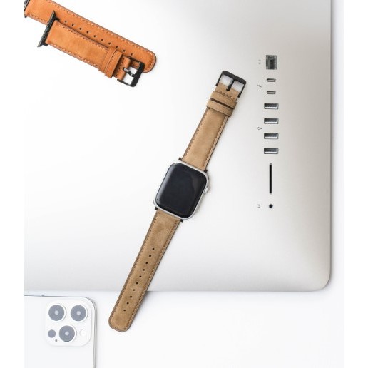 สายนาฬิกาข้อมือ หนังนิ่ม ขนาด 42 มม. 44 มม. 45 มม. สําหรับ Apple Watch