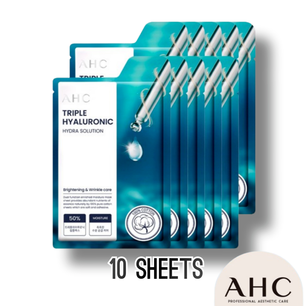 Ahc Triple Hyaluronic Pure Cotton Mask Pack 25ml,10 แผ ่ น