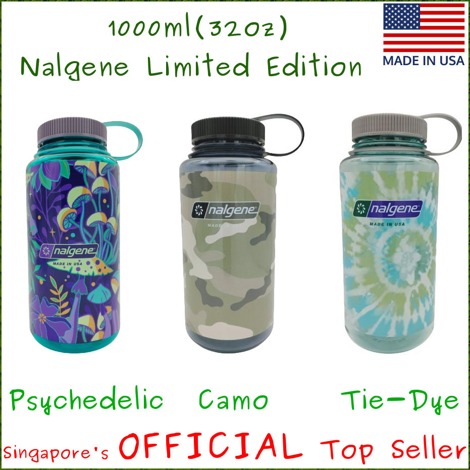 Nalgene 1l / 32oz Limited Edition ขวดน้ําปากกว้าง Camo, ภูมิทัศน์, Stained Glass & Glow - Waterbottle Series