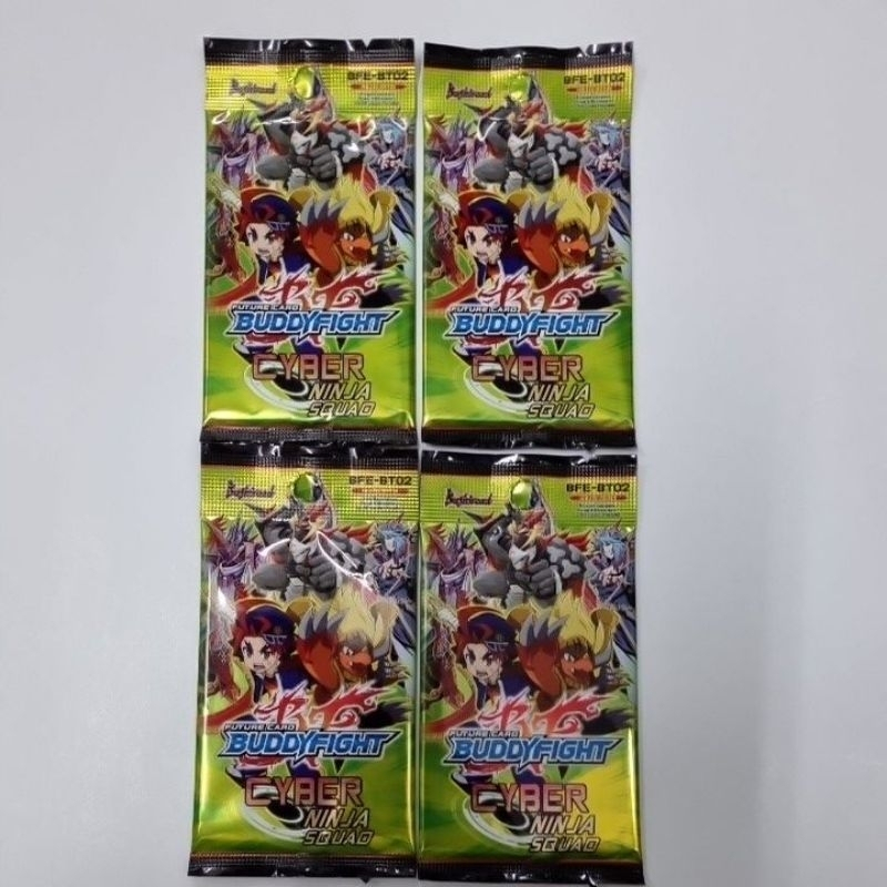 การ์ดอนาคตภาษาอังกฤษ Buddyfight BT02 - Cyber Ninja Squad - Booster Packs BFE-BT02 X 4 แพ็ค