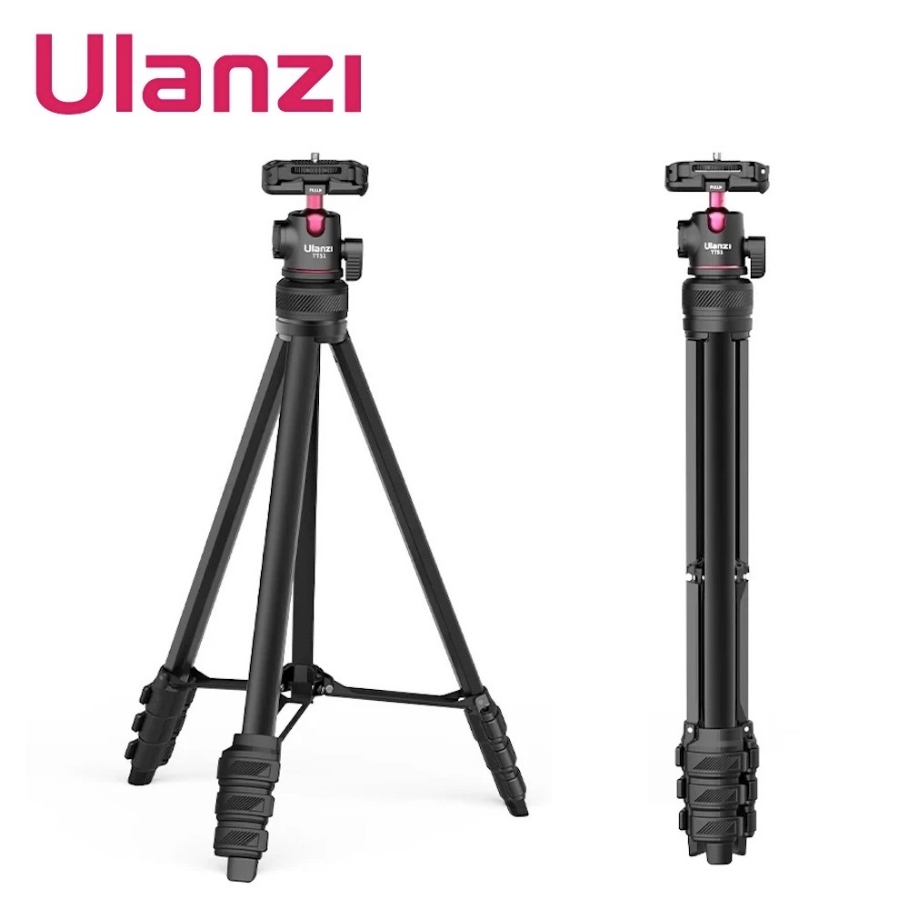 Ulanzi TT51 138 ซม.อลูมิเนียมอัลลอยด์ขาตั้งกล้องแบบพกพาสําหรับกล้องสมาร์ทโฟน