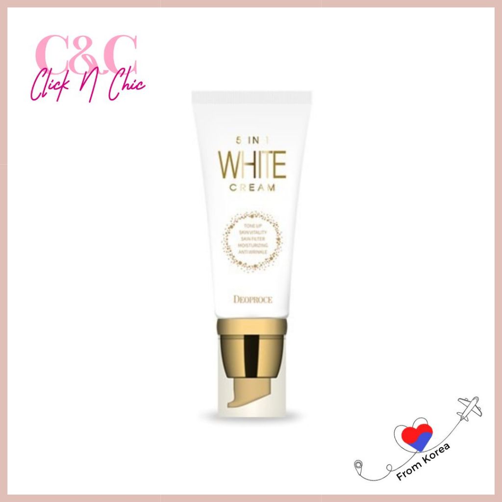 Deoproce 5 IN 1 WHITE CREAM 50g / TONE UP / Skin Vitality / Skin Filter / Moisturizing / ต่อต้านริ้วรอย